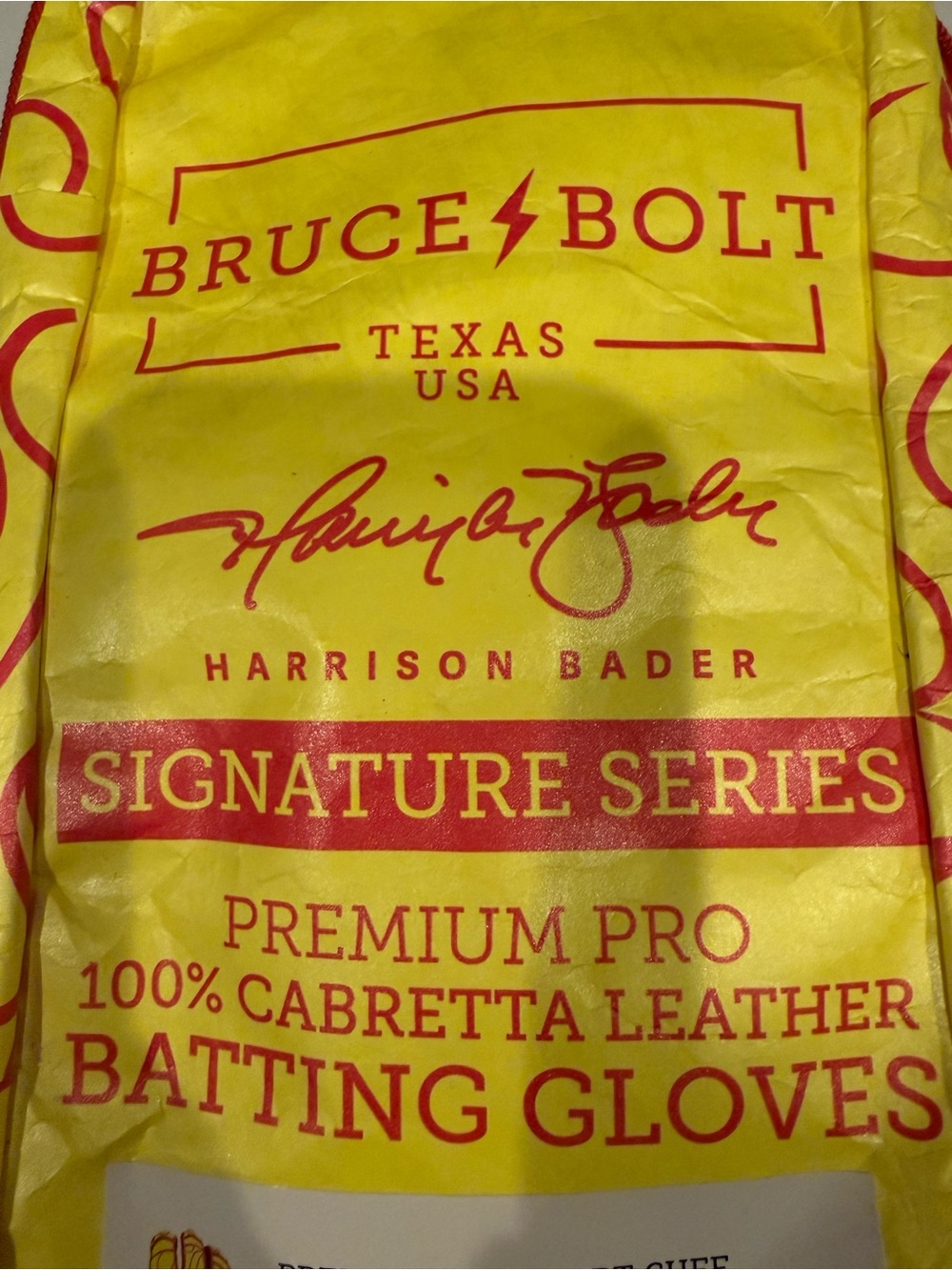 BRUCE BOLT SIGNATURE SERIES BATTING GLOVES (YOUTH LARGE)